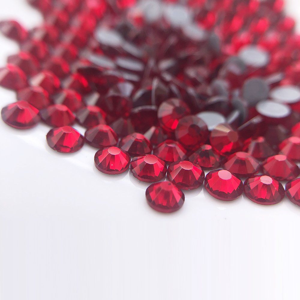 Lyco HOT SALE deep RED glass flatback hotfix stone shoe accessories D.K Siam rhinestone
