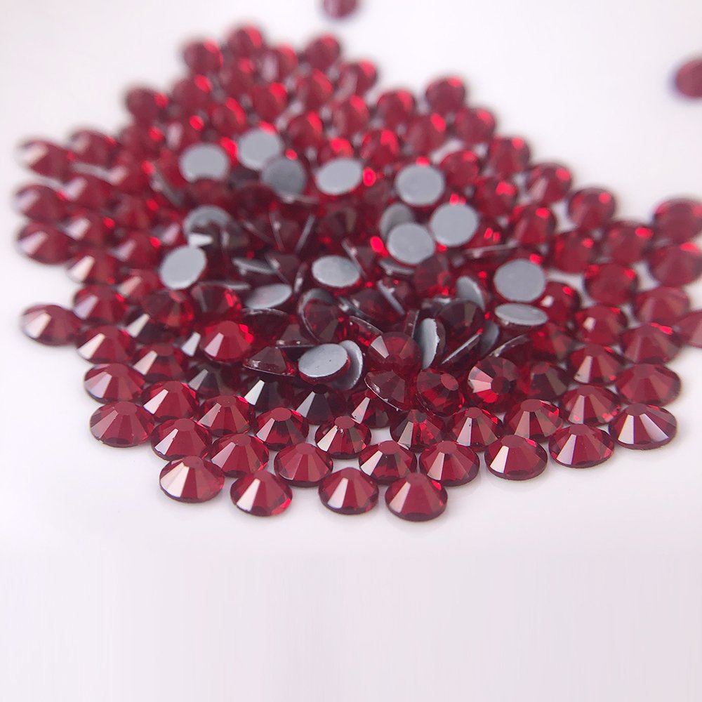 Lyco HOT SALE deep RED glass flatback hotfix stone shoe accessories D.K Siam rhinestone