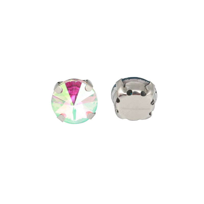 Shuaizhi Wholesale Rivoli Glass Sew On Rhinestone With Setting Claw Crystals Strass