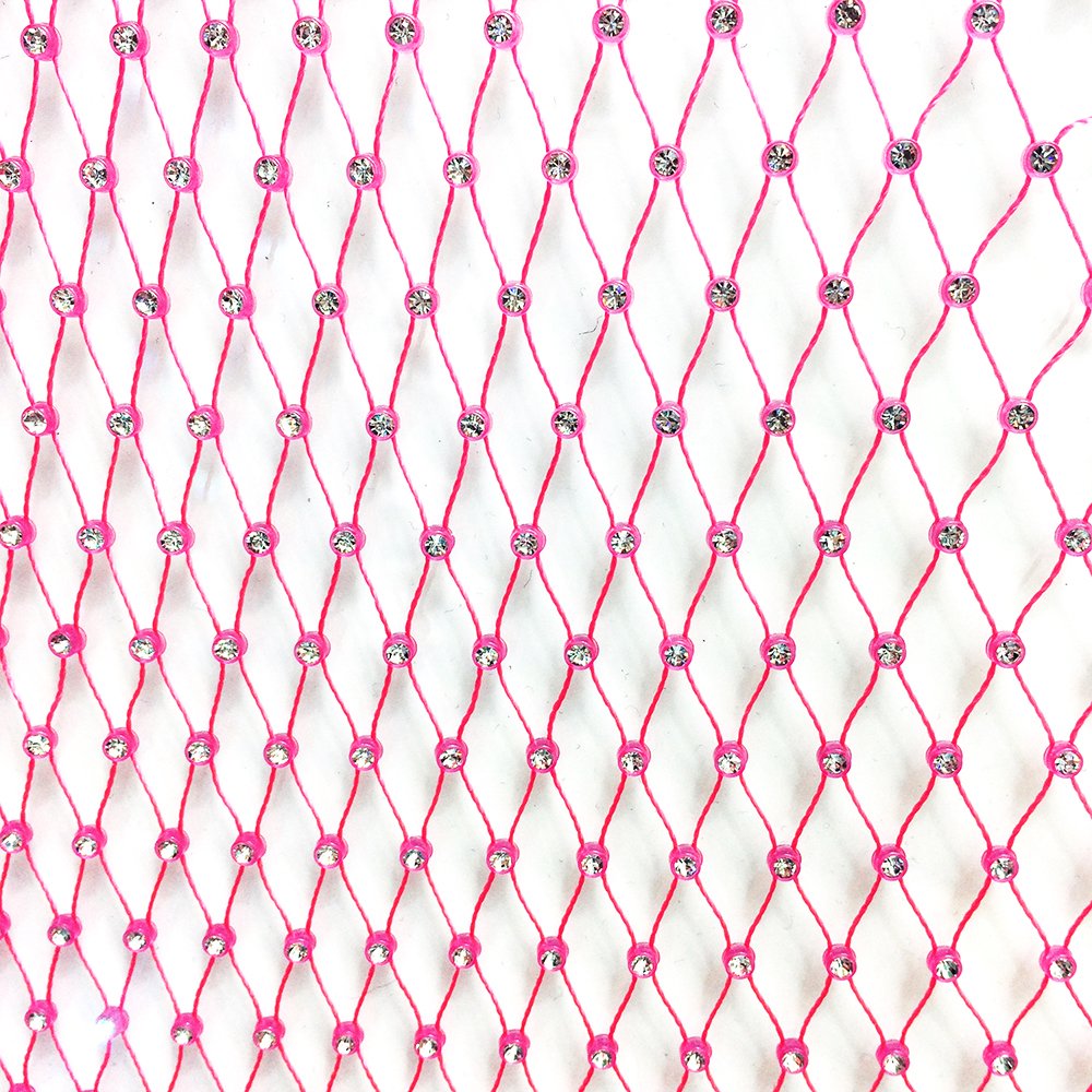 Wholesale Elastic Fishnet Crystal Glass Rhinestones Mesh Fabric accessories For Bikini Bra Dress Wedding
