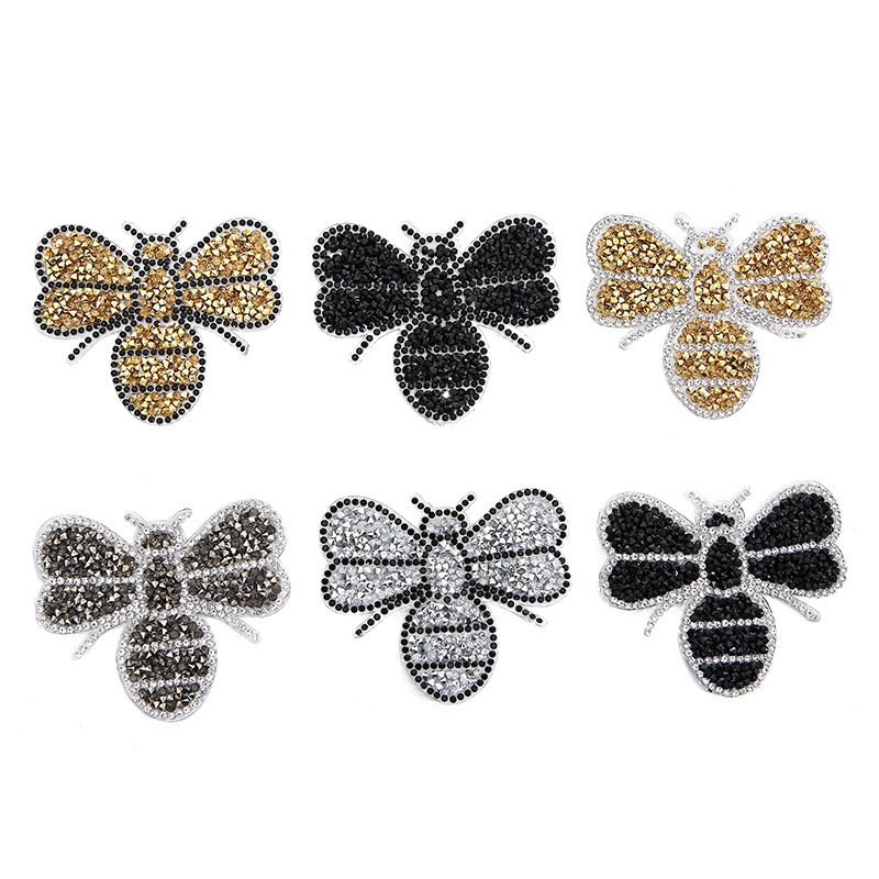 Bee Patches Luxury Hox Fix Rhinestone Heat Patches Iron on Cute Animals Designer Beaded Bling Colorful DIY Bee Patches for Kids