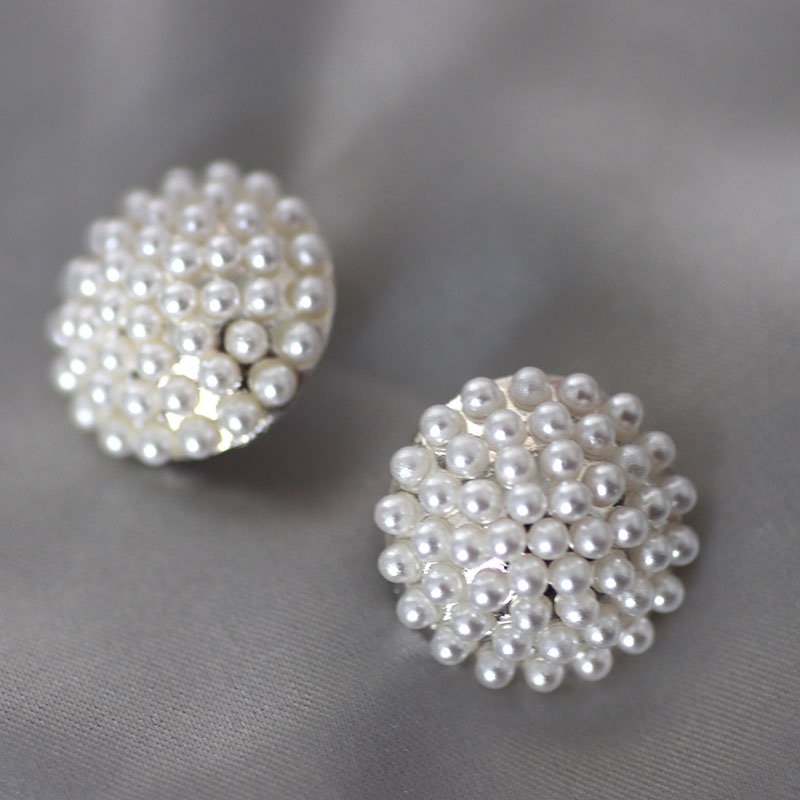 Factory Metal Shank Button Flower Shape Pearl rhinestone Buttons Clothing Coat Sweater Snap Buttons Decoration