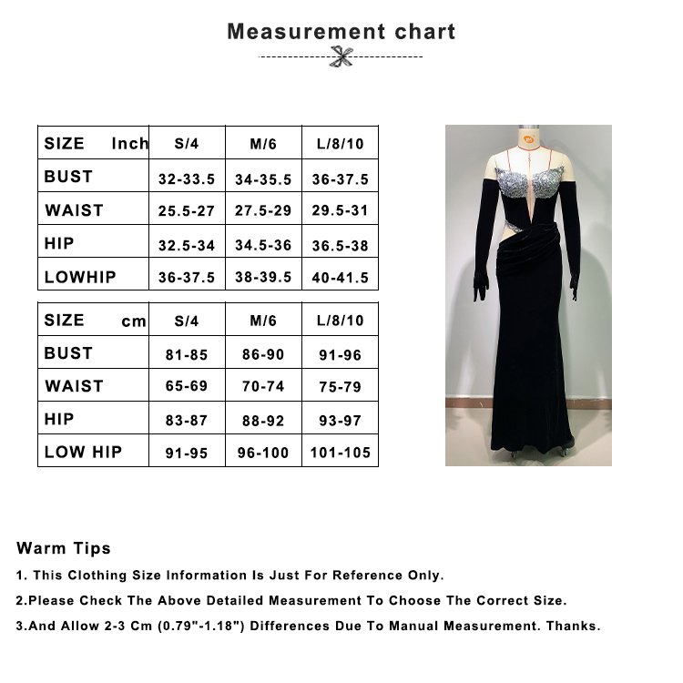2024 Summer Elegance Strapless Chic Gloves Cut-Out Velvet Rhinestone Sequin Dresses Women Party