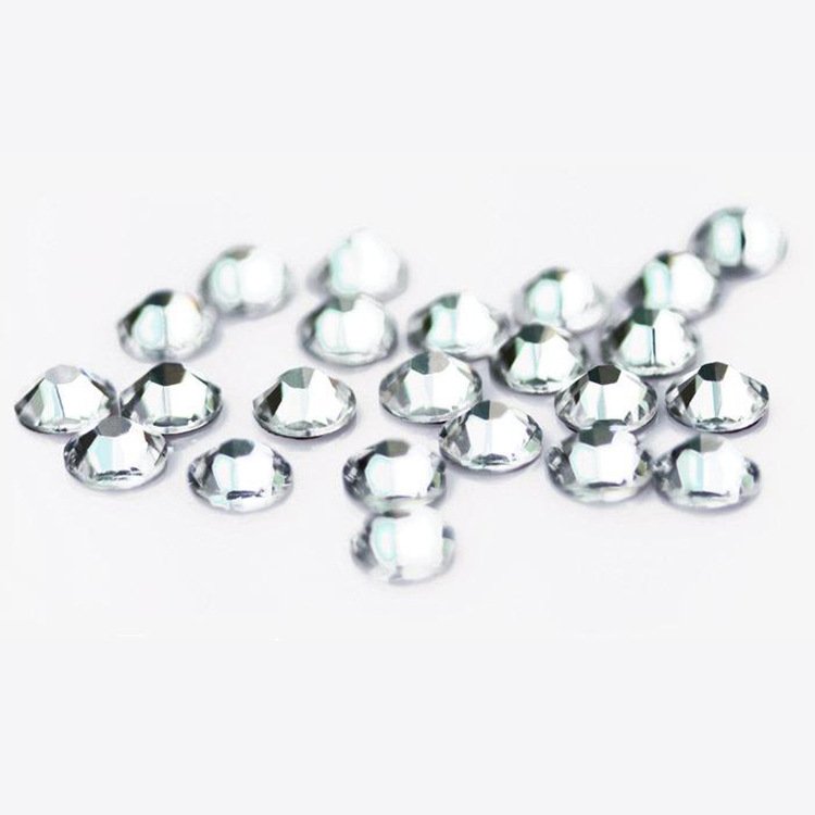 High quality glass rhinestone hot fix rhinestone applique hot fixed crystal rhinestone flat back