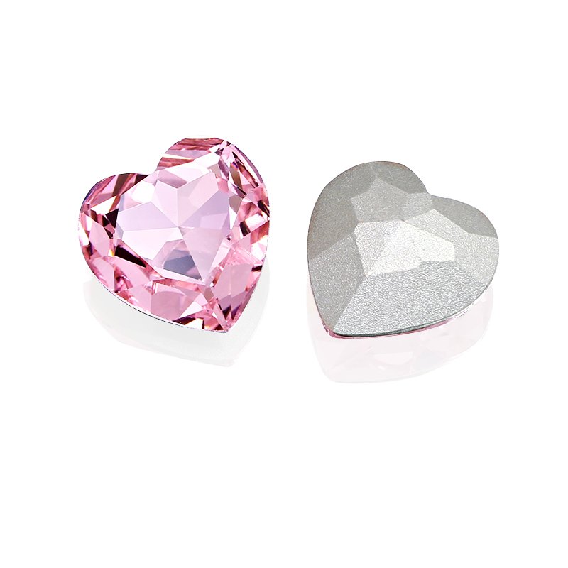 Crystal rhinestones Heart shape pointback k9 fancy stone big size 28mm crystal stone beads for jewelry diy accessories wholesale