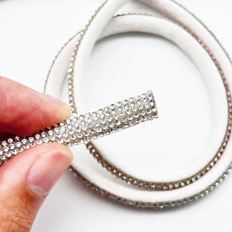 Wholesale 6mm Crystal AB Rhinestone Sandal Strass Strip Rhinestone Rope for Shoes