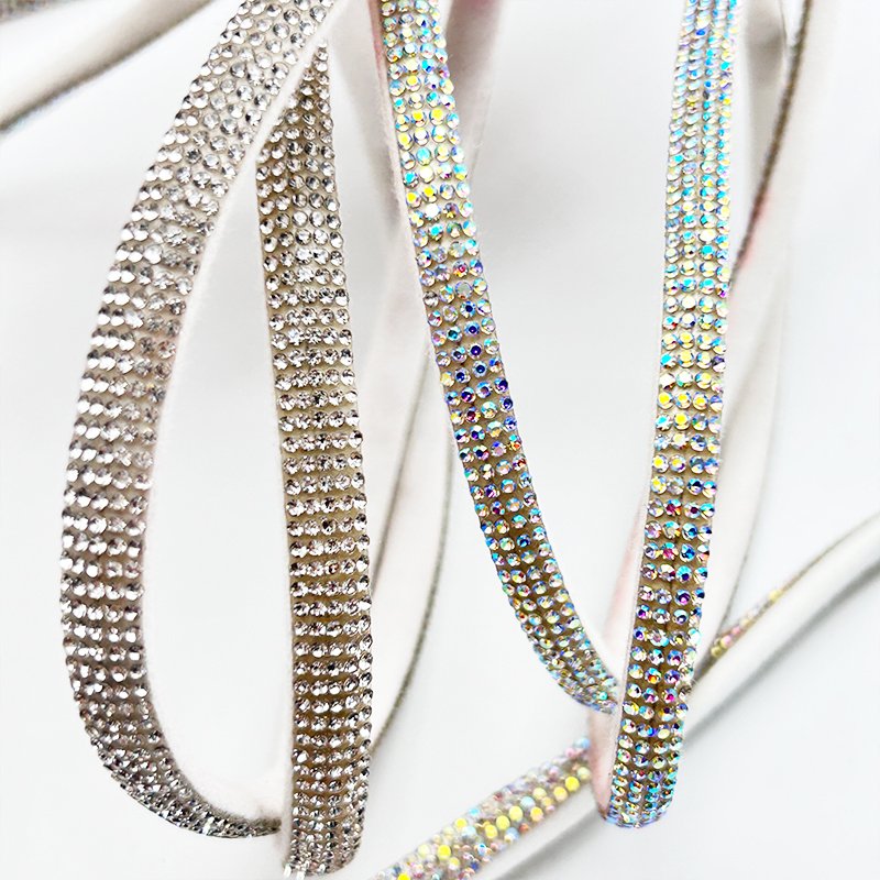 Wholesale 6mm Crystal AB Rhinestone Sandal Strass Strip Rhinestone Rope for Shoes