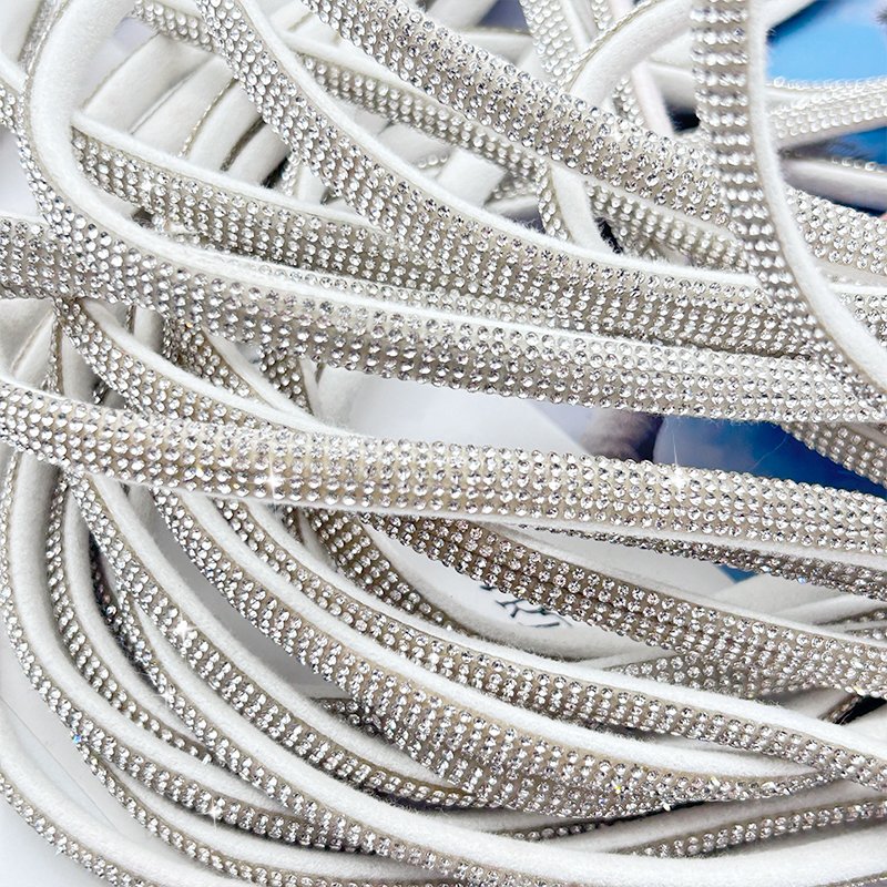 Wholesale 6mm Crystal AB Rhinestone Sandal Strass Strip Rhinestone Rope for Shoes