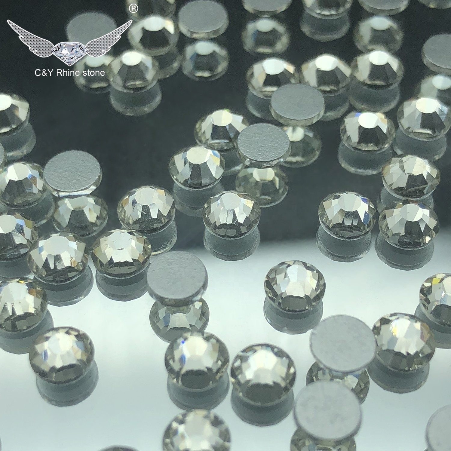 CY Crystal Rhinestone Wholesale Bulk Package Hotfix Crystal Stone Gold Back Glass Flatback In Bulk
