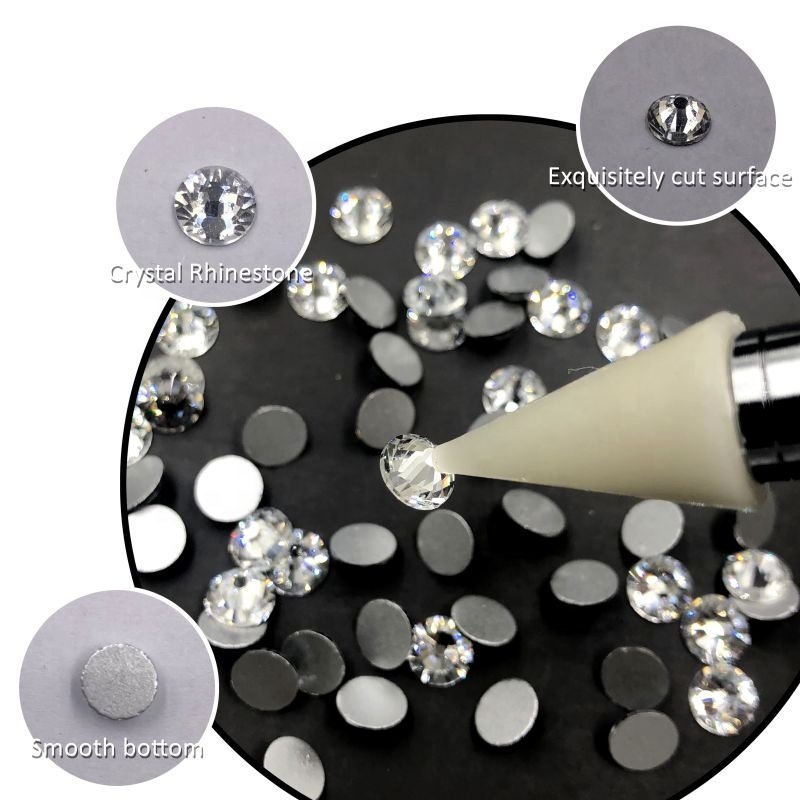CY Crystal Rhinestone Wholesale Bulk Package Hotfix Crystal Stone Gold Back Glass Flatback In Bulk