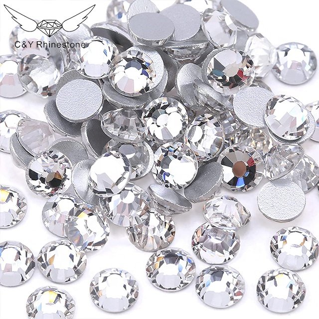 CY Crystal Rhinestone Wholesale Bulk Package Hotfix Crystal Stone Gold Back Glass Flatback In Bulk