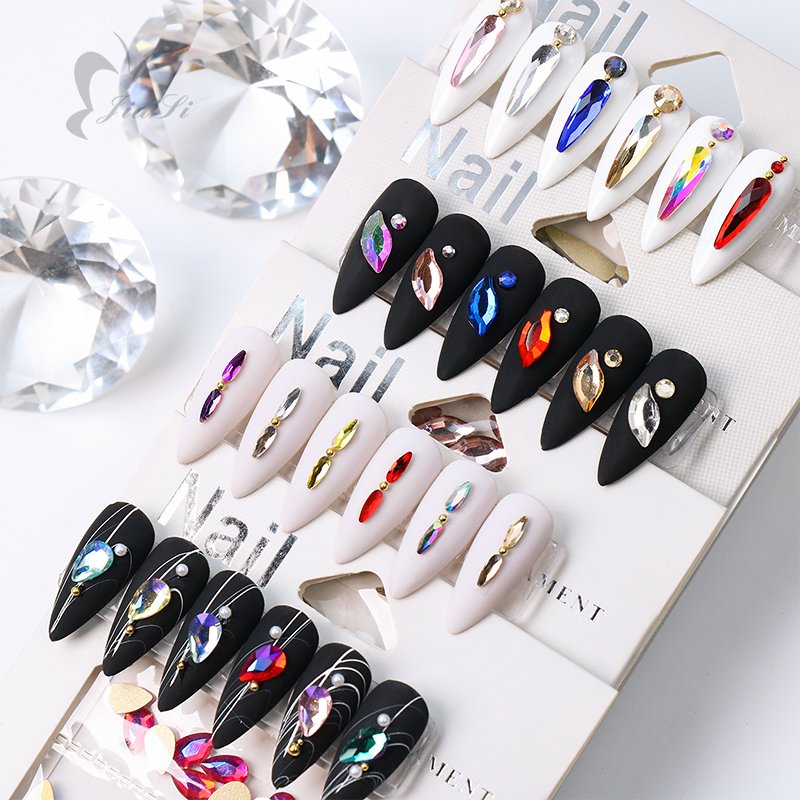 Wholesale Price Mixed Crystal Rhinestones Glass Non Hotfix Nail Rhinestones