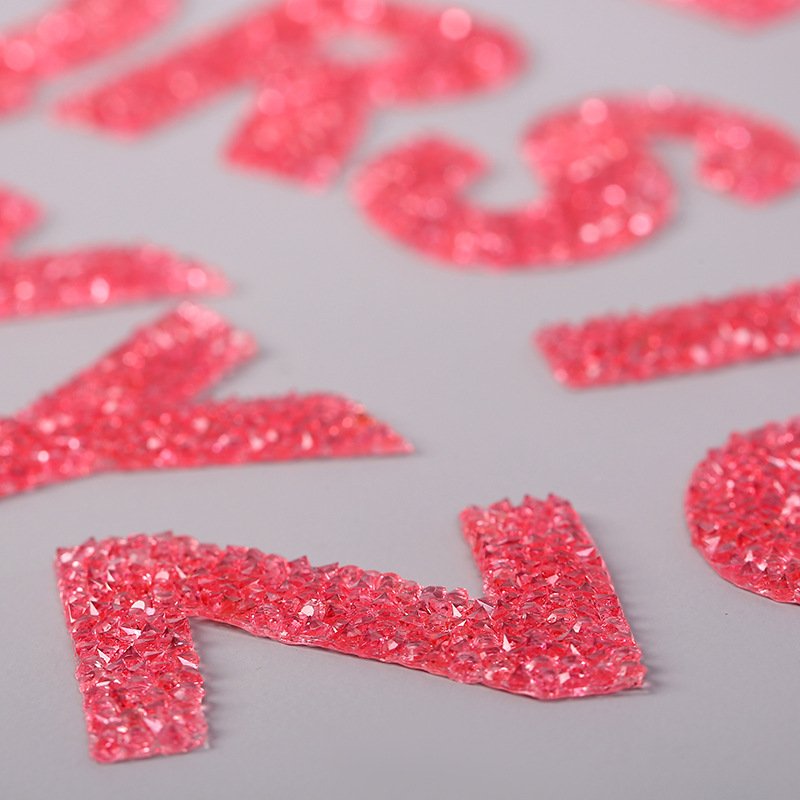 Wholesale Designs Rhinestone Transfer Custom Letters Logo Rhinestone Customs Patches For Clothing