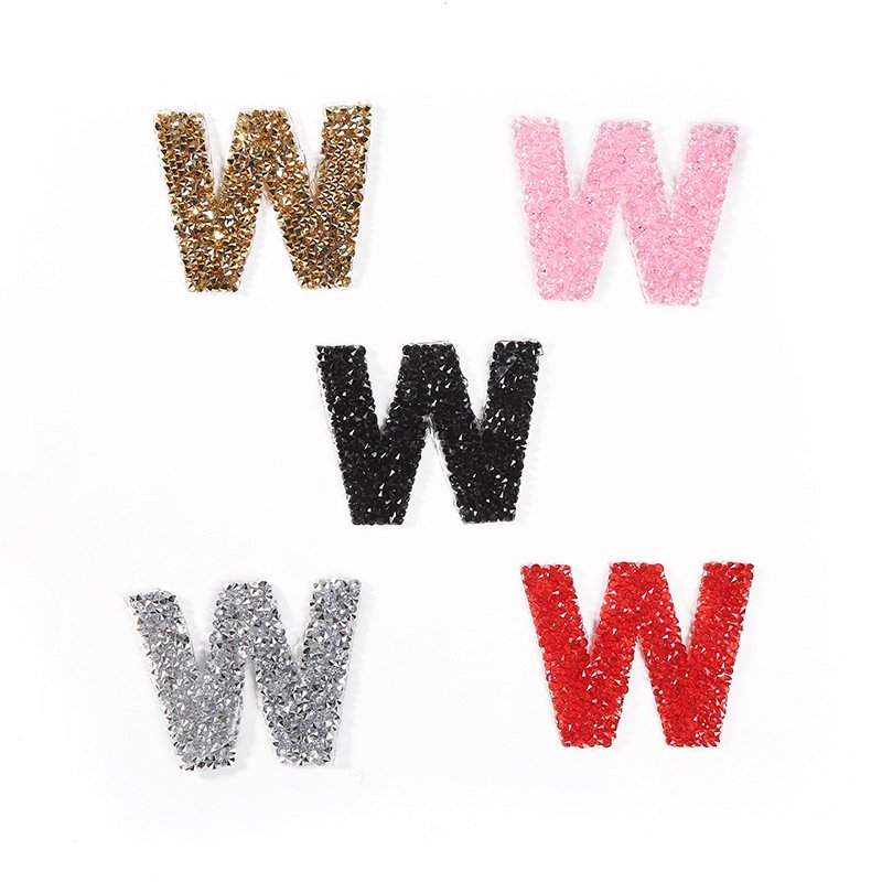 Wholesale Designs Rhinestone Transfer Custom Letters Logo Rhinestone Customs Patches For Clothing