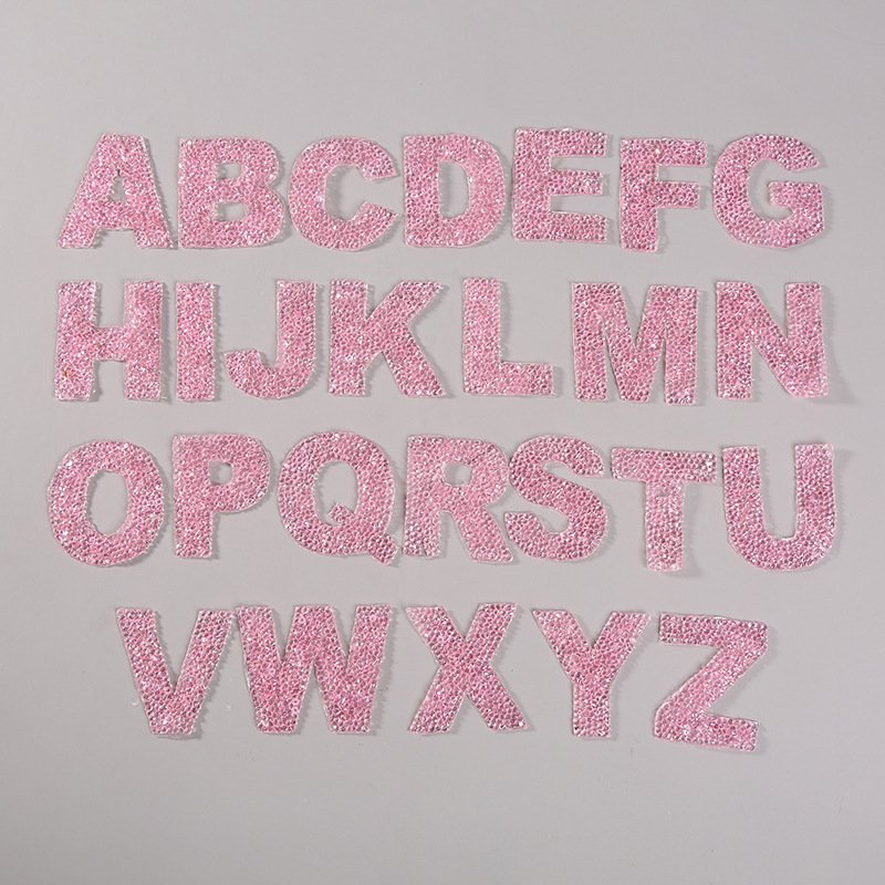 Wholesale Designs Rhinestone Transfer Custom Letters Logo Rhinestone Customs Patches For Clothing