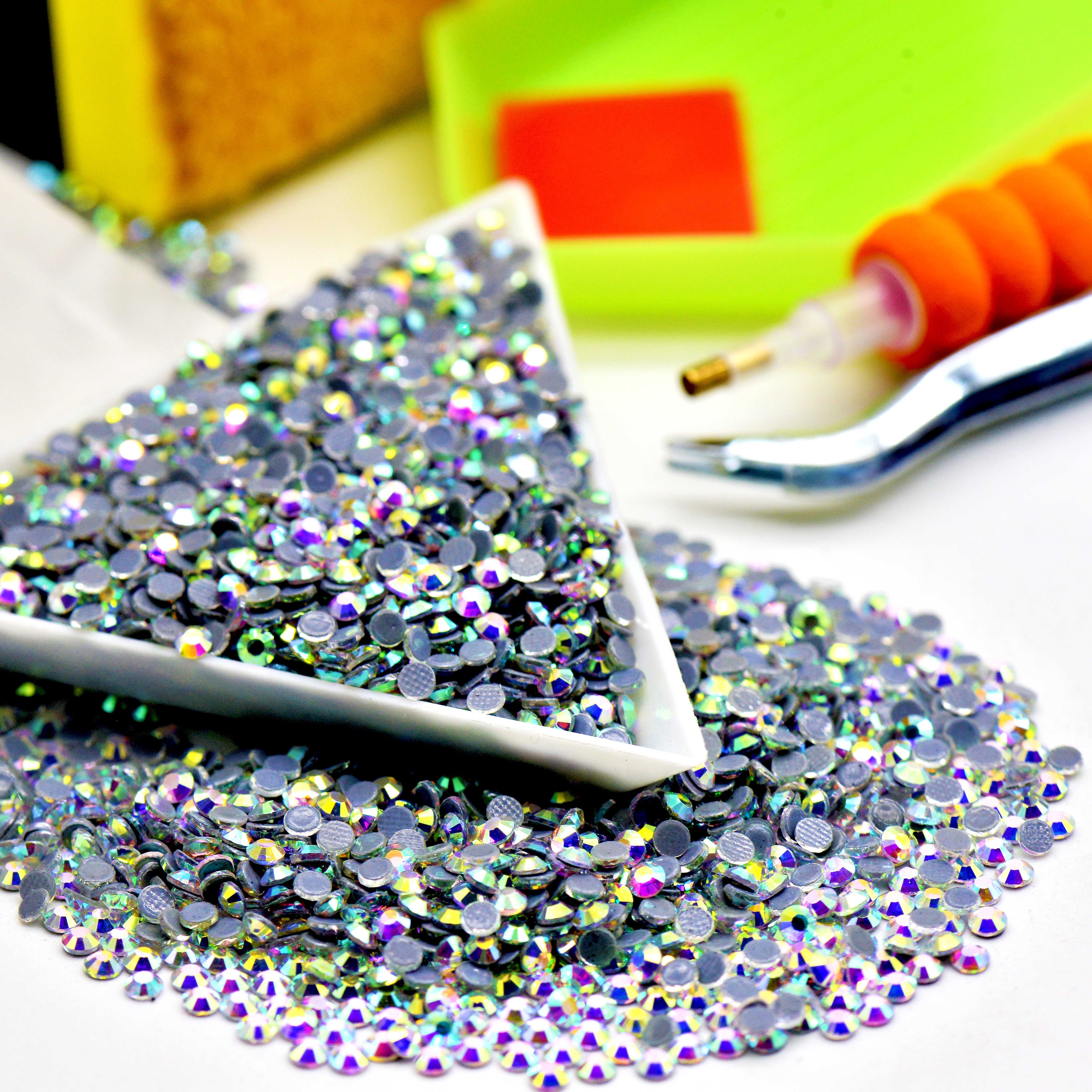500 gross 70000 pcs bulk packing best quality SS10 crystal AB hot fix rhinestone factory direct wholesale