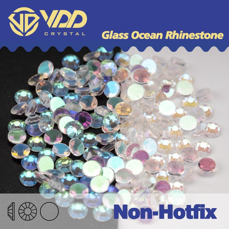 VDD 150 Shining Aurora SS4-SS30 Glass Rhinestones Crystal Flatback Strass Glitter Stones For DIY Nail Art Crafts Decorations
