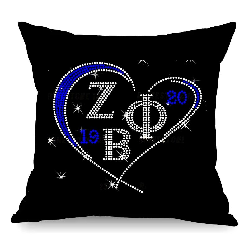 New Sorority Heart ZOB Zeta phi beta Rhinestones Transfer Design Hotfix Iron on Zeta phi beta Rhinestone Transfer Motif