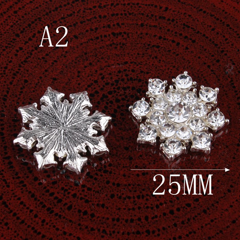 Flower Pearl Rhinestone Embellishment Flat Back Buttons for Wedding Crafts