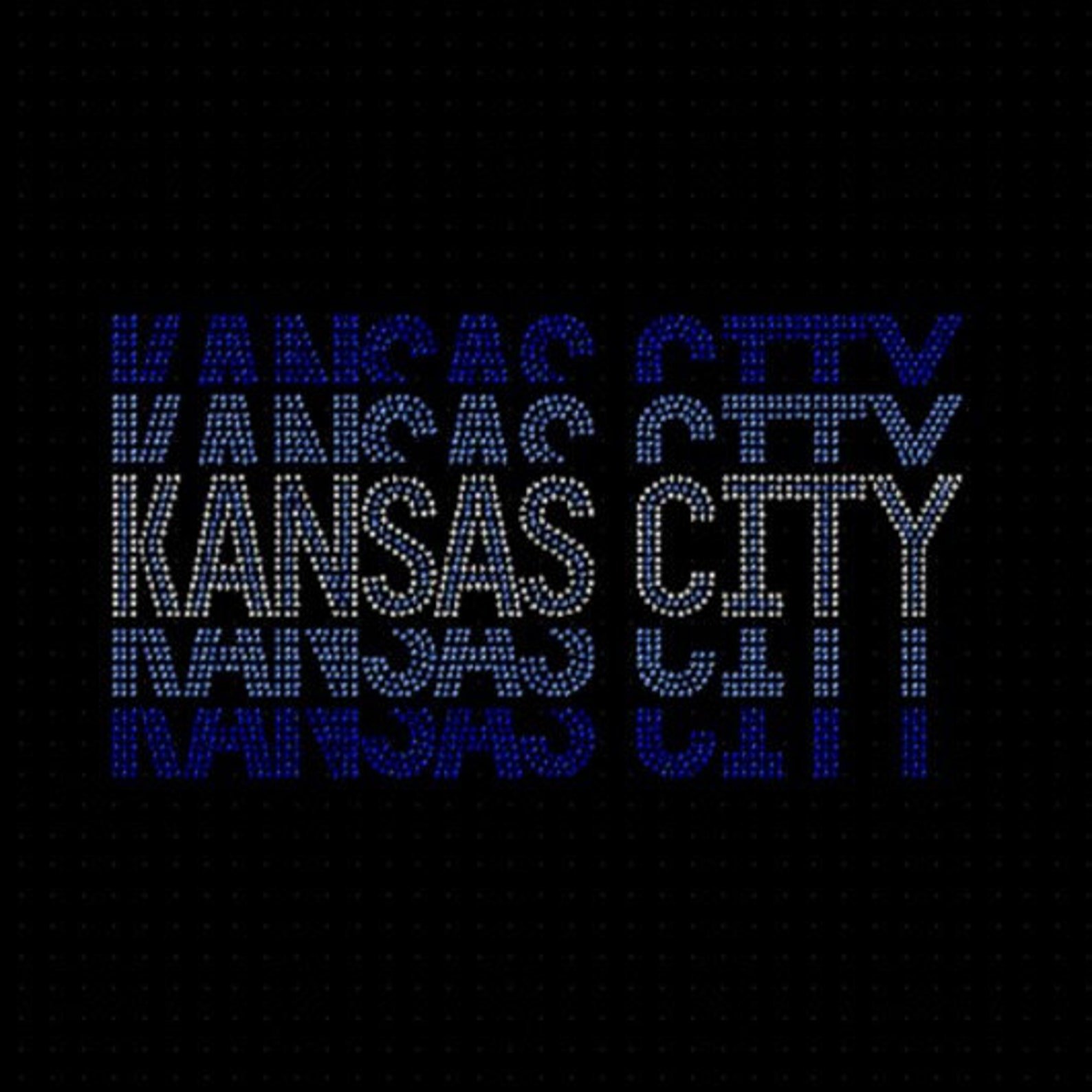 Hotfix Iron on NFL Kansas City Football KC Chiefs Rhinestone Heat Transfer Design for T shirt