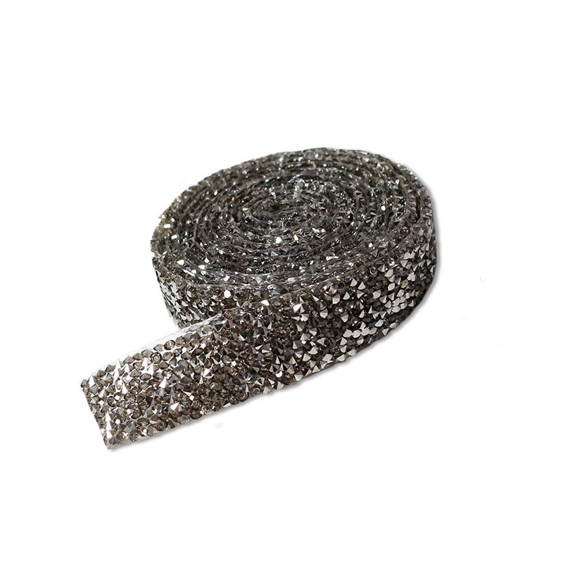 Popular Trends Diamond Hot Fix Rhinestone Trim Mesh Bridal Applique Trim For Wedding Dress Decoration