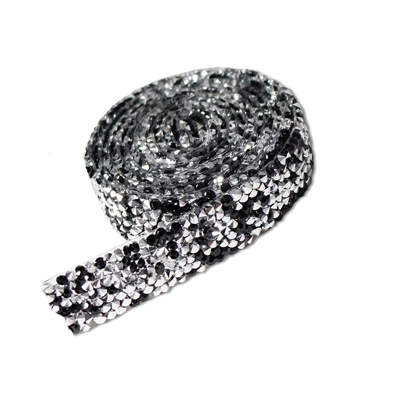 Popular Trends Diamond Hot Fix Rhinestone Trim Mesh Bridal Applique Trim For Wedding Dress Decoration