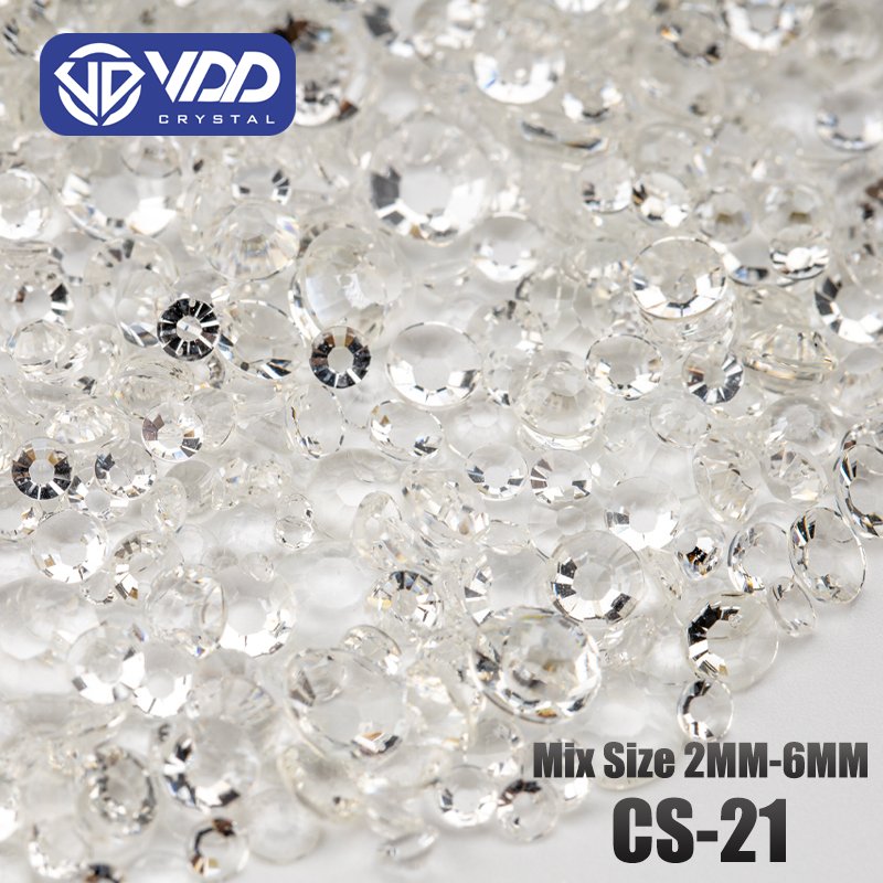 VDD CS-21 30g Mix Size 2-6mm Multicolor Resin Rhinestone Crystal Flatback Stones For DIY Crafts Nail Art Decoration CS-Series