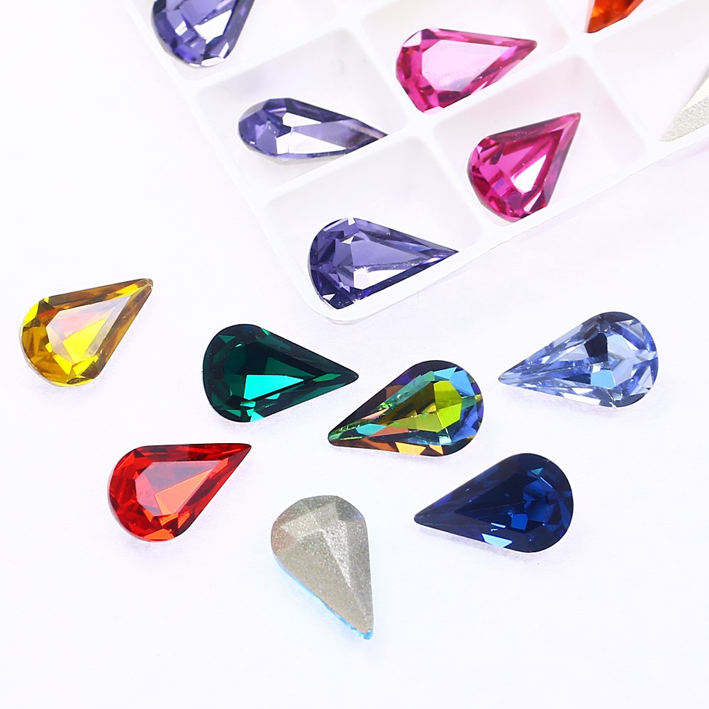 Dongzhou Teardrop glass rhinestones k9 crystal fancy stone wholesale lead-free crystal beads for jewelry making diy accessories