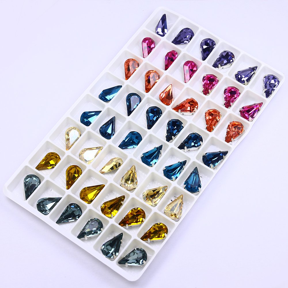 Dongzhou Teardrop glass rhinestones k9 crystal fancy stone wholesale lead-free crystal beads for jewelry making diy accessories