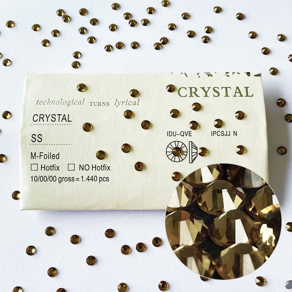 Yantuo Supplier Non Hot Fix Lt.col.topaz high quality Nail Art Rhinestones Glass Strass Loose wholesale glass Rhinestones