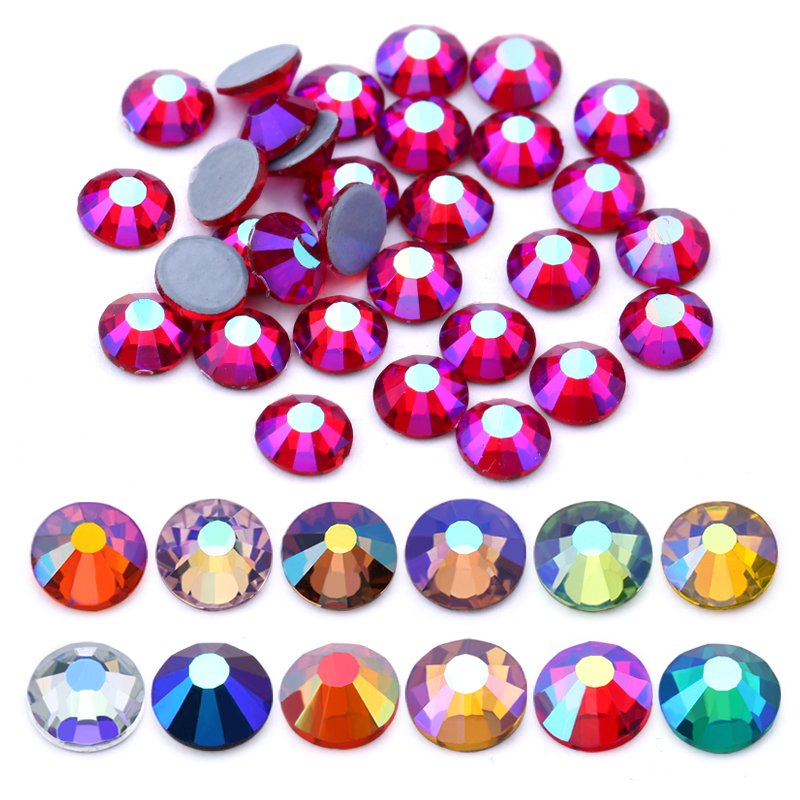 Hot fix rhinestones wholesale 30 colors transfer rhinestone flatback hotfix rhinestone heat transfers for clothes shoes and cups