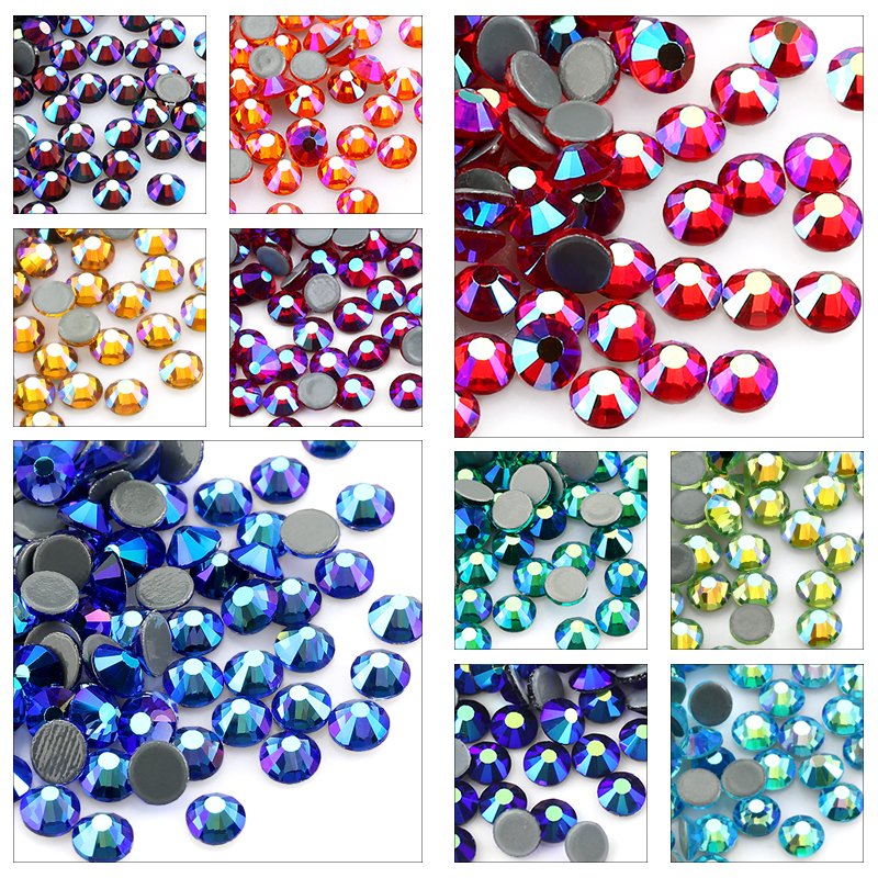 Hot fix rhinestones wholesale 30 colors transfer rhinestone flatback hotfix rhinestone heat transfers for clothes shoes and cups