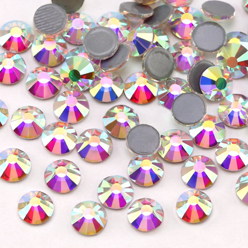 Hot fix rhinestones wholesale 30 colors transfer rhinestone flatback hotfix rhinestone heat transfers for clothes shoes and cups