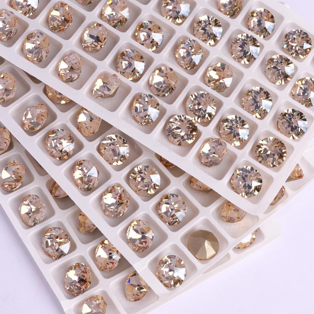 Hot Sale 10mm Non Hotfix K9 Glass Rhinestones XIRIUS Chaton Crystal AB Fancy Rhinestone bulk for nail