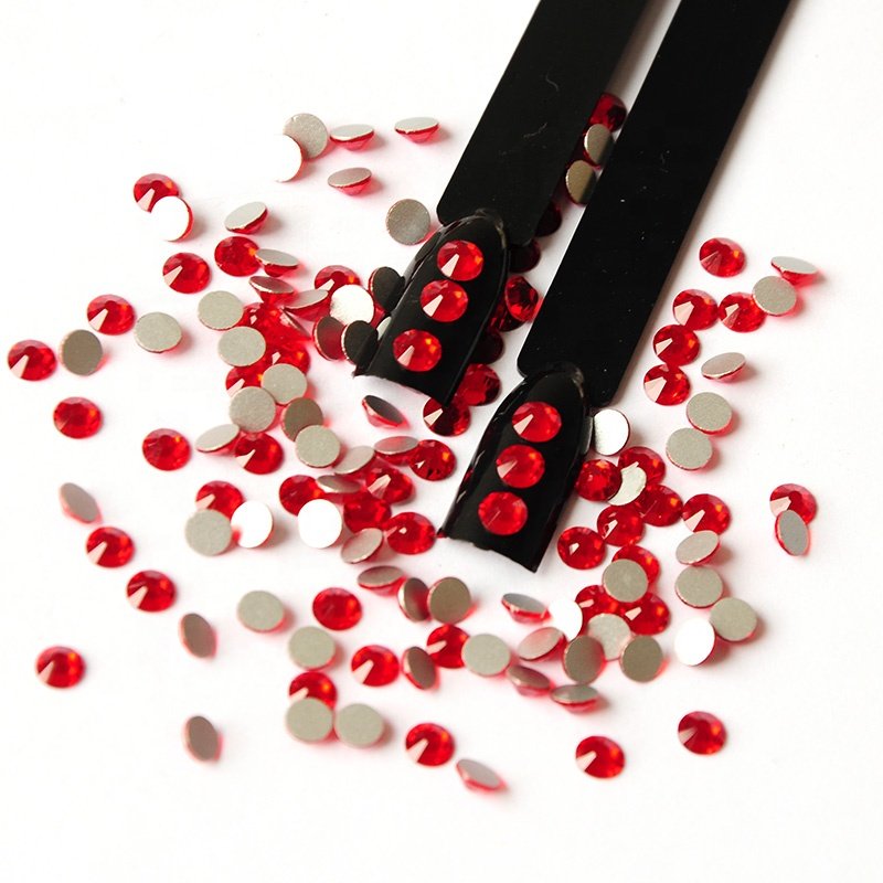 Factory Flat Back Rhinestones Glass Bulk Crystal Wholesale Various Color And Size Strass Beads For Dresses