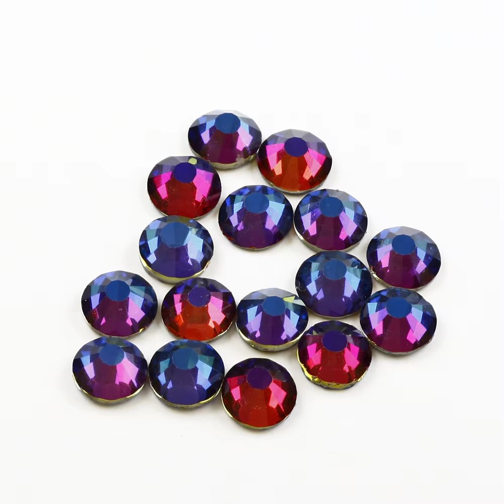 Yantuo crystal Blue volcano ss10 ss16 ss20 Hot Fix loose Rhinestones High quality flat back glass strass For Clothing dress