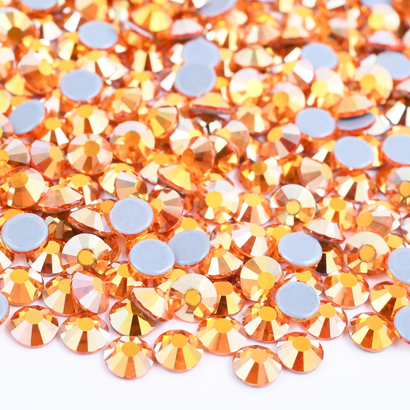 SS 6 8 10 12 16 20 30 Hotfix AB Crystal Stones Applique Flatback Strass Hot Fix Glass Rhinestone For DIY Clothes