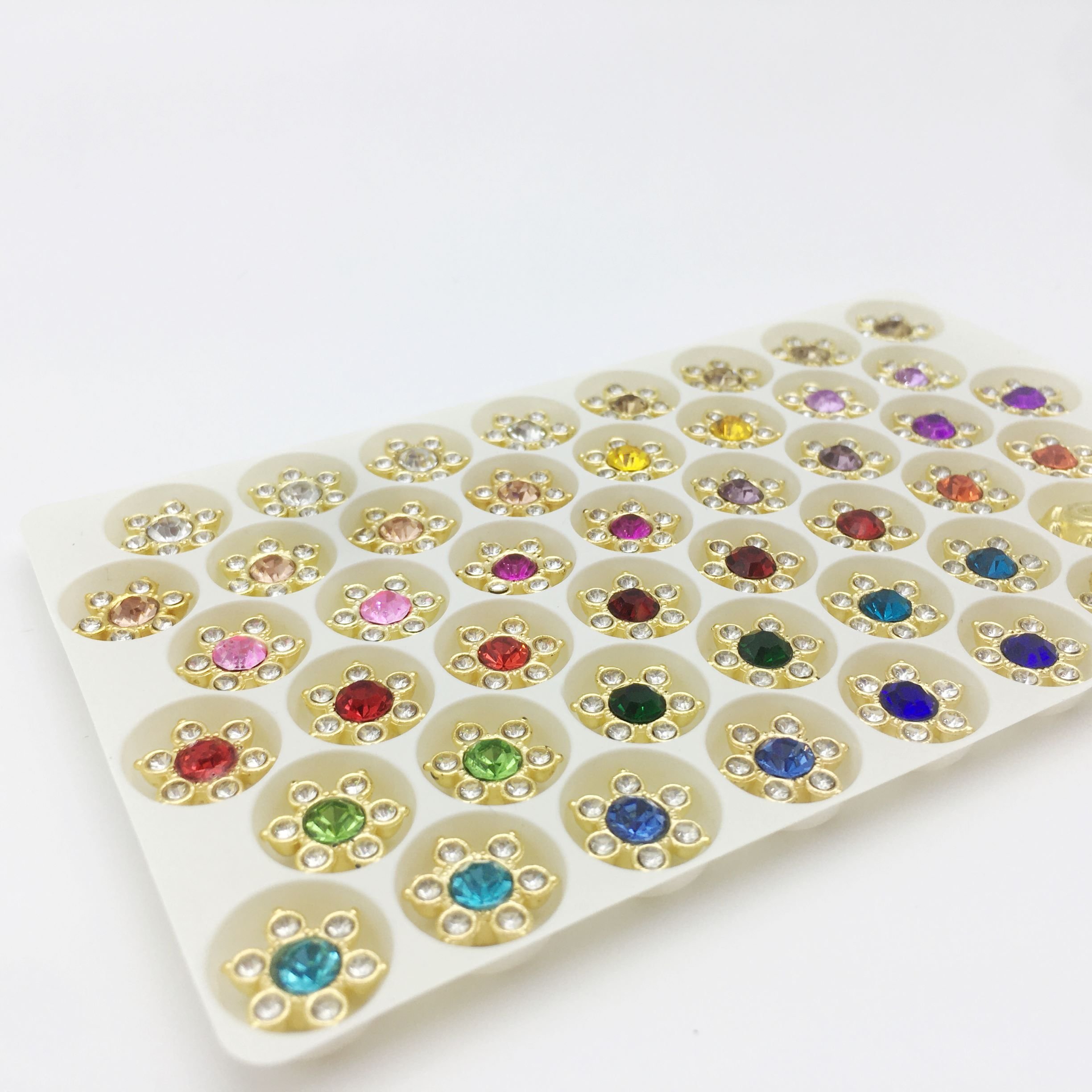 SINRONG Hexagonal full drilling rig/adhesive DIY hair clip hoodie women's accessories flat back crystal rhinestone