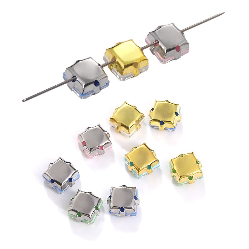 Xichuan New Design Princess Square Four Claws Rhinestones Flatback Sew On Fancy Stones Jewelry And Clothing