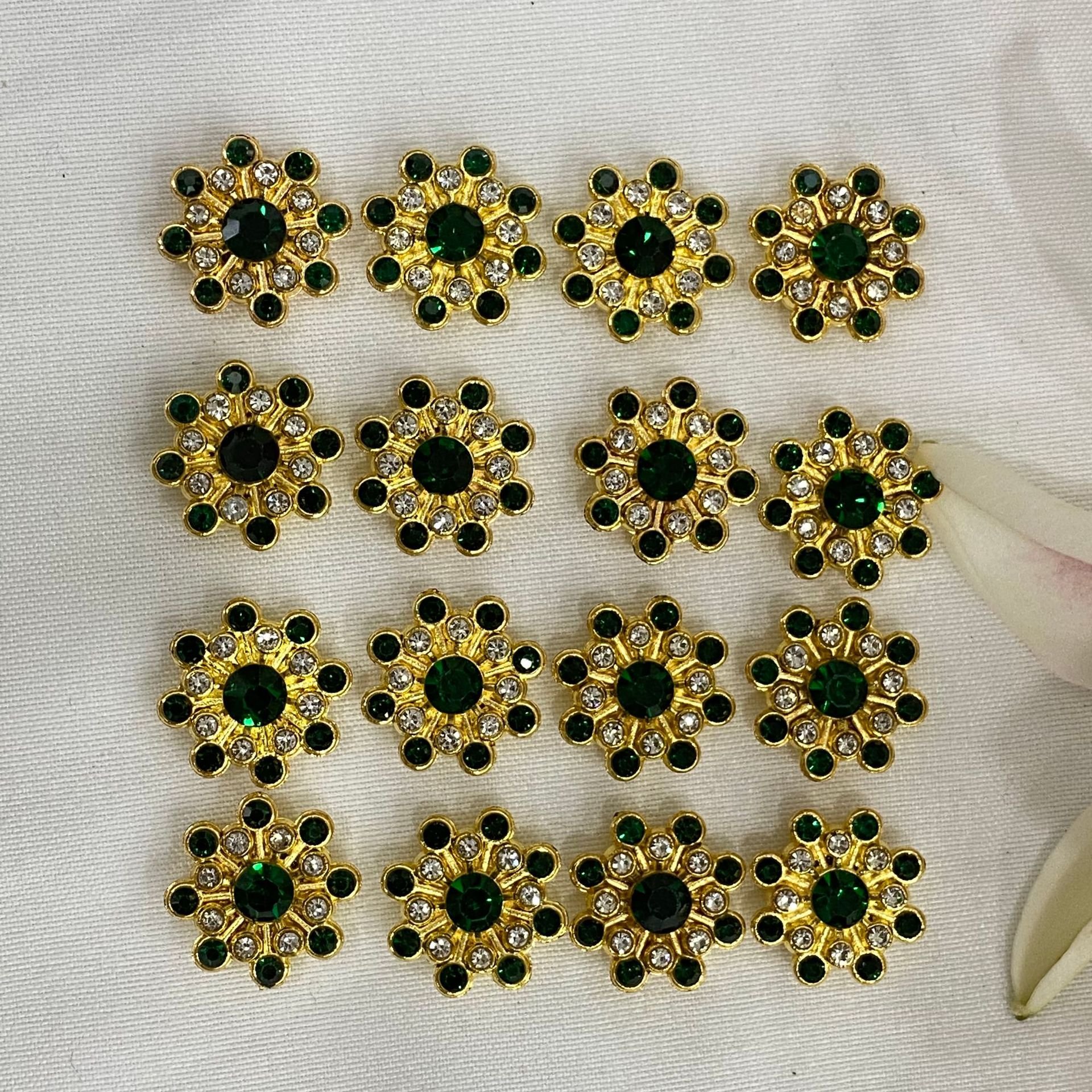 SINRONG Manufacture Wholesale Garment Appliques Flower Crystal Round Flat Back Loose Bulk Rhinestones Trim Glass Diamond