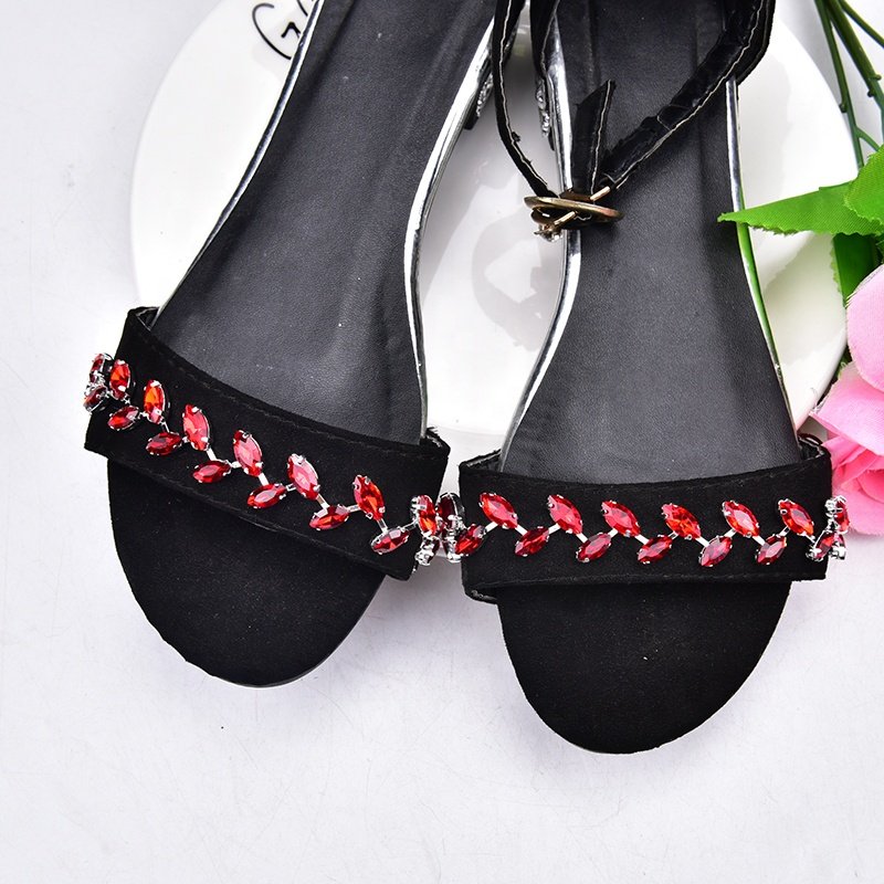 Colored Horse Eye Glass Crystal Trim Silver Leaf Rhinestone Chain Applique Diy Clothing Jewelry Necklace Making Accessories