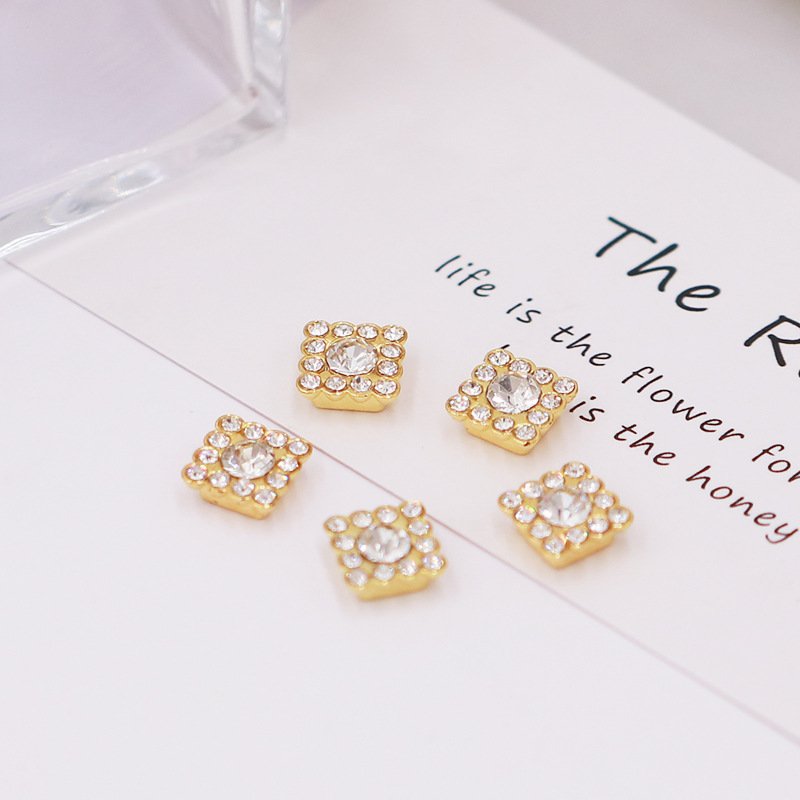 Factory Sun Flower Sewn Floral Decoration Strass Sew On Stone Colorful Square Button Accessory 14mm Flower Claw Cup Rhinestones