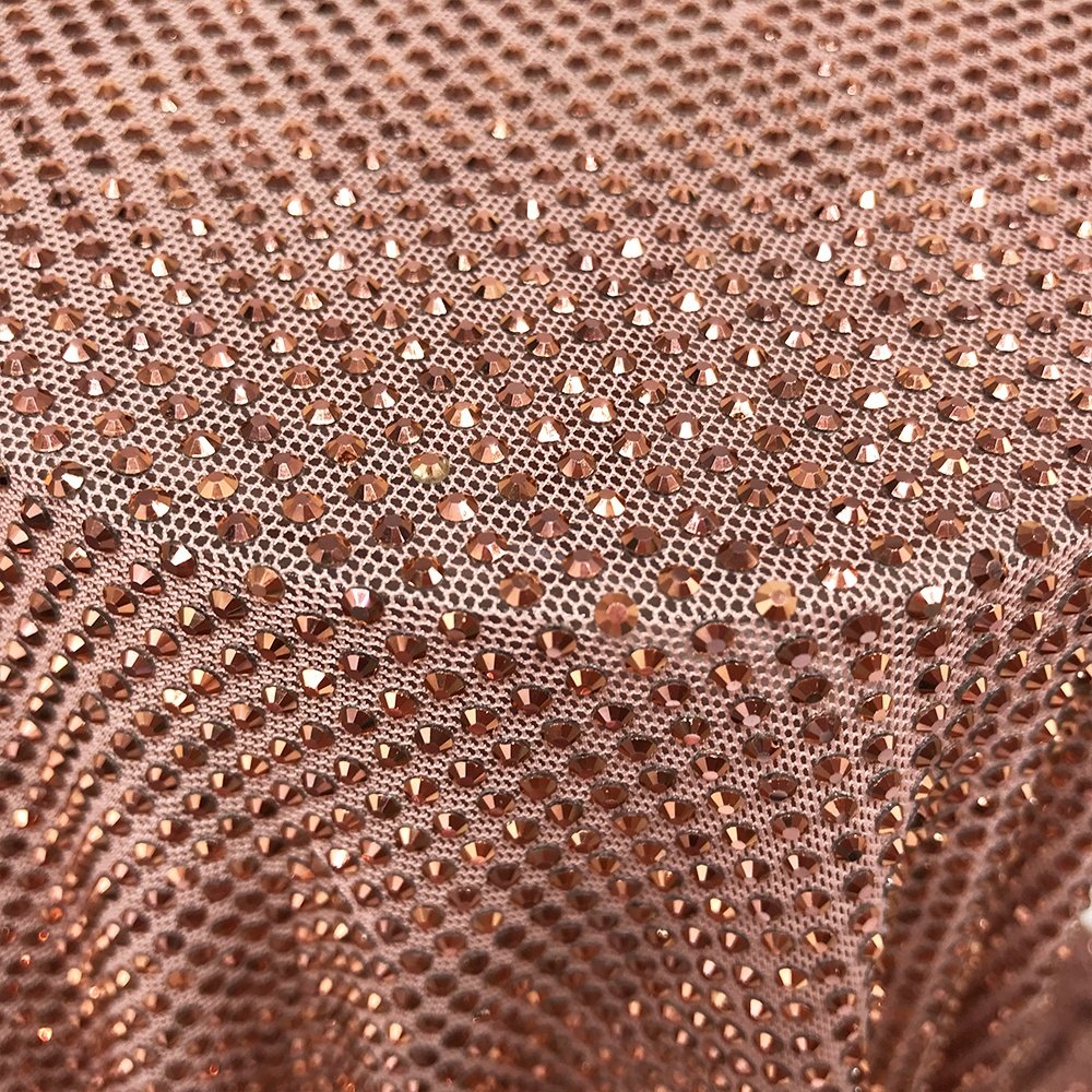 F001 Factory Supply Rhinestone Mesh Fabric Crystal net Fabric Crystal Tulle Fabric For Clothes