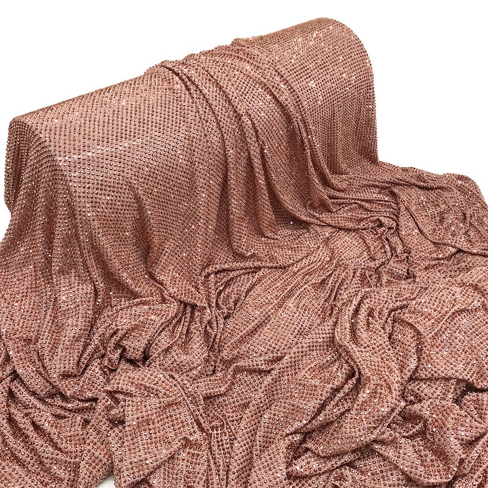 F001 Factory Supply Rhinestone Mesh Fabric Crystal net Fabric Crystal Tulle Fabric For Clothes