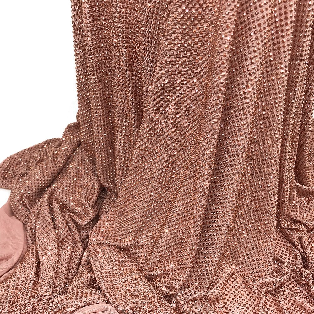 F001 Factory Supply Rhinestone Mesh Fabric Crystal net Fabric Crystal Tulle Fabric For Clothes