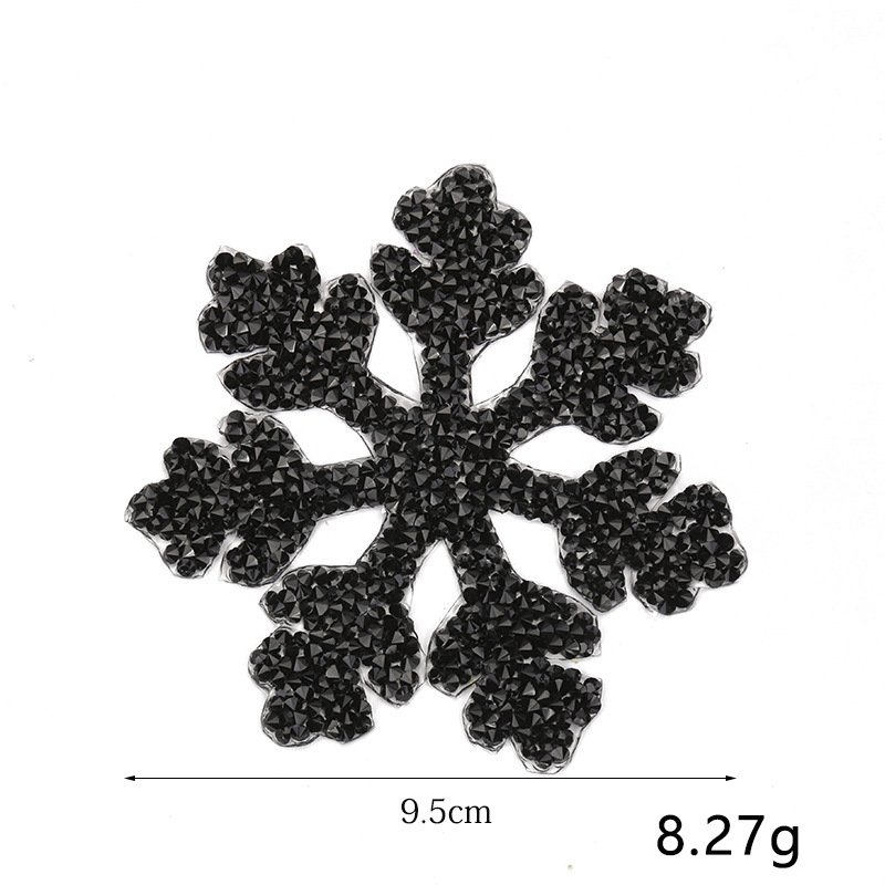 9.5CM Crystal Bling Snowflake Rhinestone Patch Iron on for Shoulders Hat Shoes Bag Decoration Patch