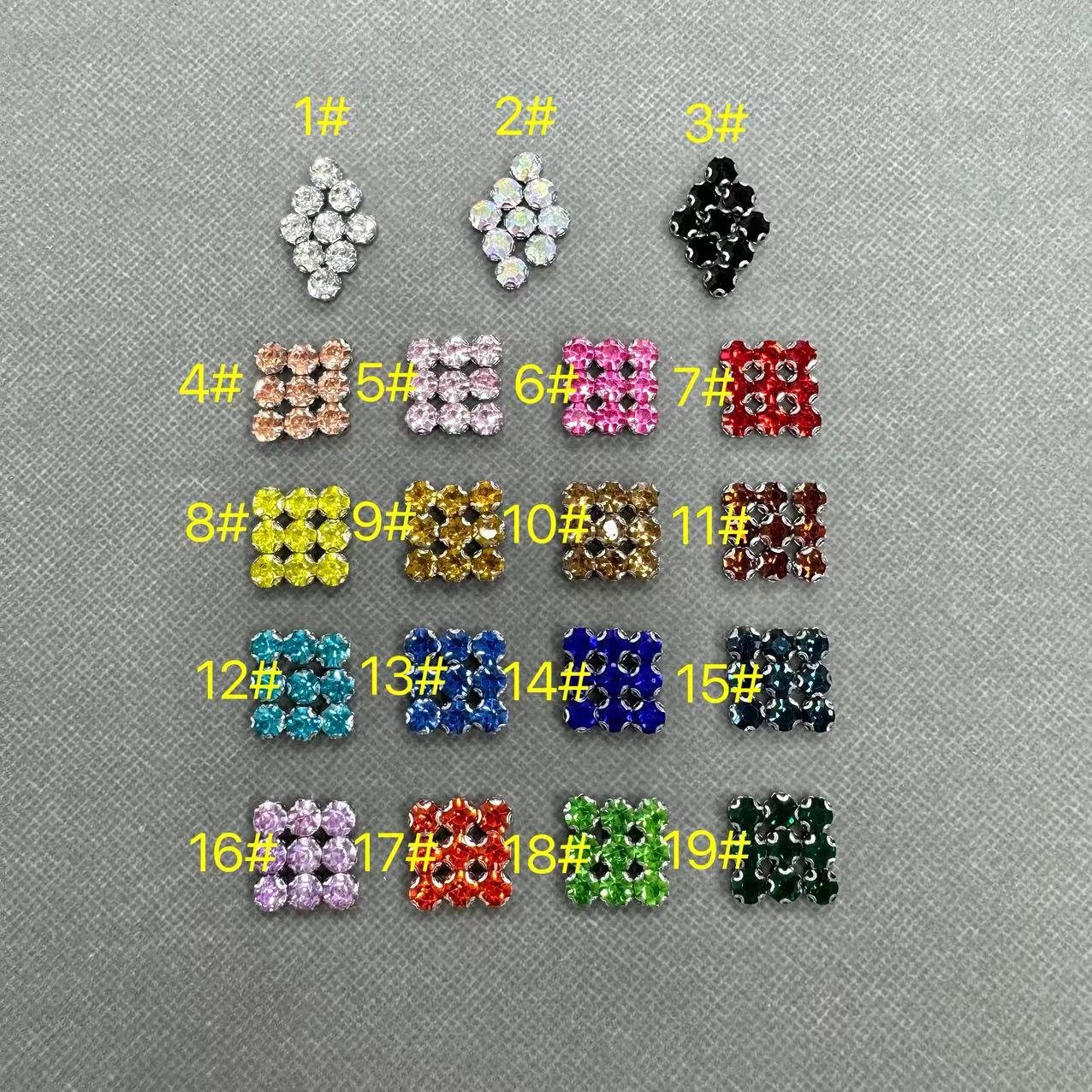 ZSY wholesale 4 claws rhinestones sew on nail on crystal stones silver base beads for clothes decoration