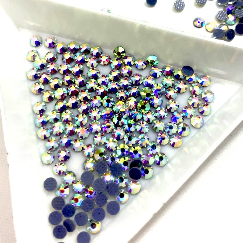 Factory direct 70000 pcs bulk packing best quality SS10 crystal AB hot fix rhinestone for T-shirt rhinestone transfer