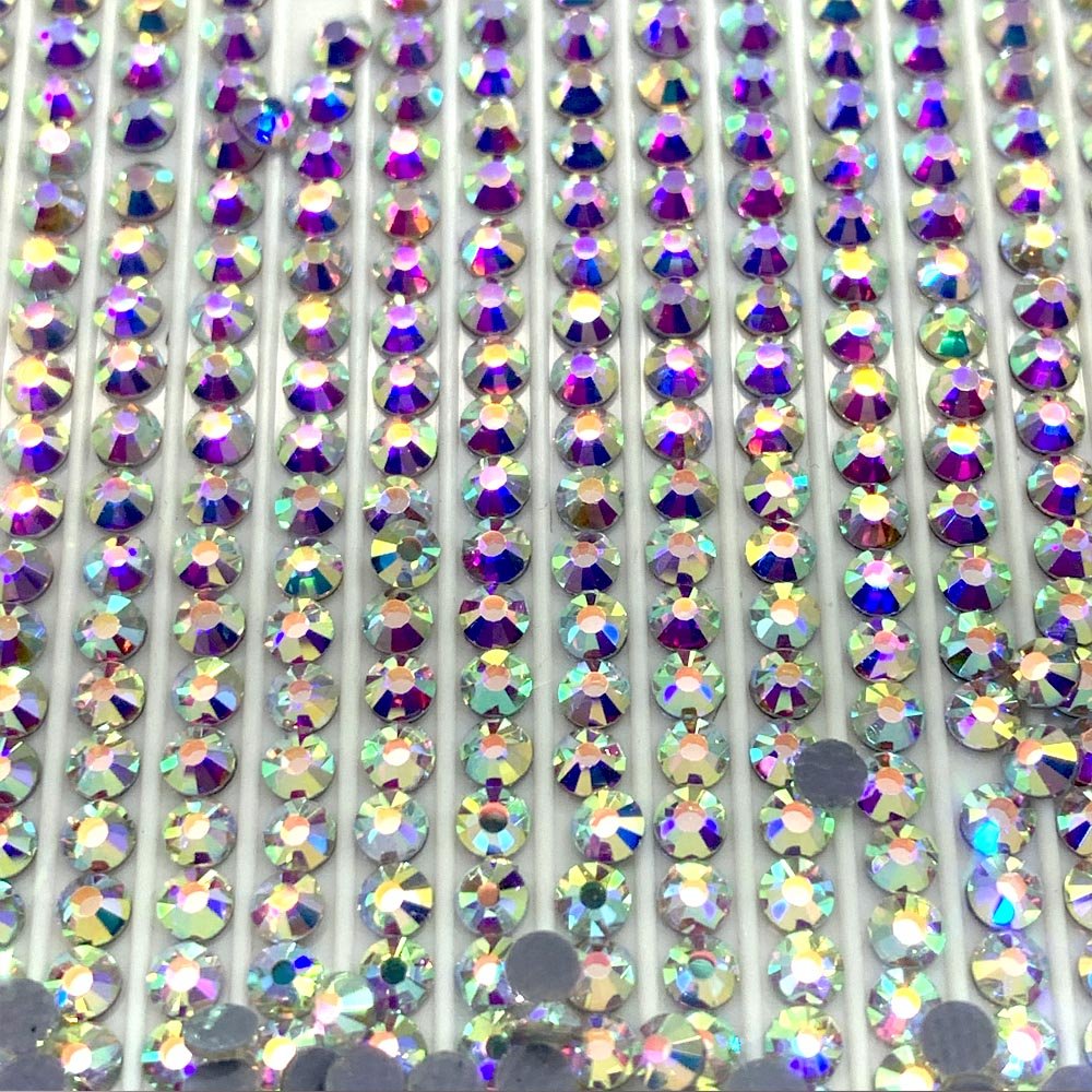 Factory direct 70000 pcs bulk packing best quality SS10 crystal AB hot fix rhinestone for T-shirt rhinestone transfer