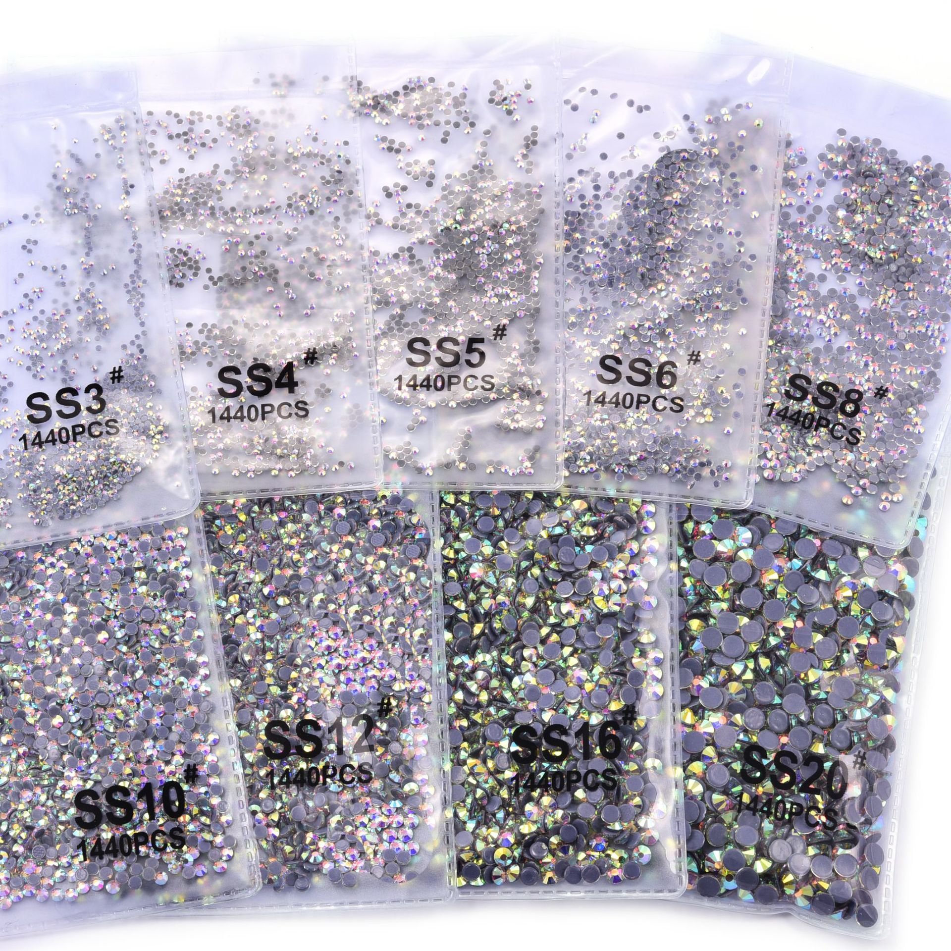 SS10 3mm Hotfix Rhinestones Bulk Gold Crystal Hot Fix Rhinestones for Crafts Clothes DIY Decoration